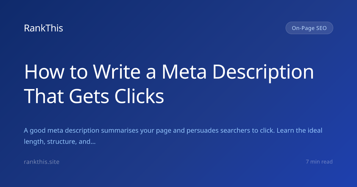 How to Write a Meta Description That Gets Clicks