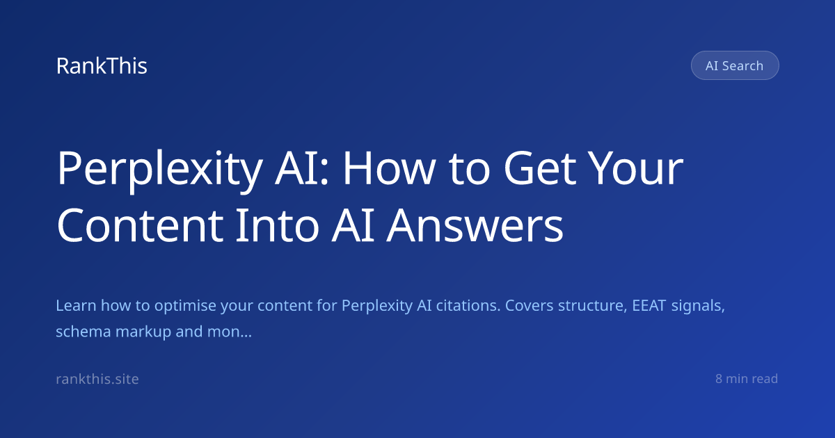 Perplexity AI: How to Get Your Content Into AI Answers