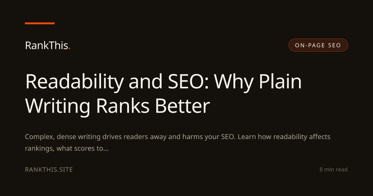 Readability and SEO: Why Plain Writing Ranks Better